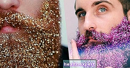 Menn og glitter: glitterskjegget gjør sosiale medier sprø