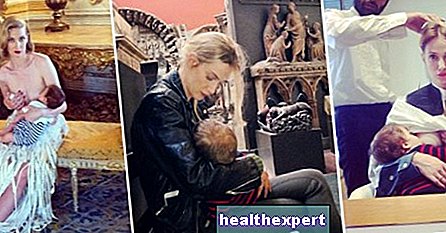 From the hairdresser, on the set, in a museum ... the photos of Riccobono while breastfeeding in public! - Star